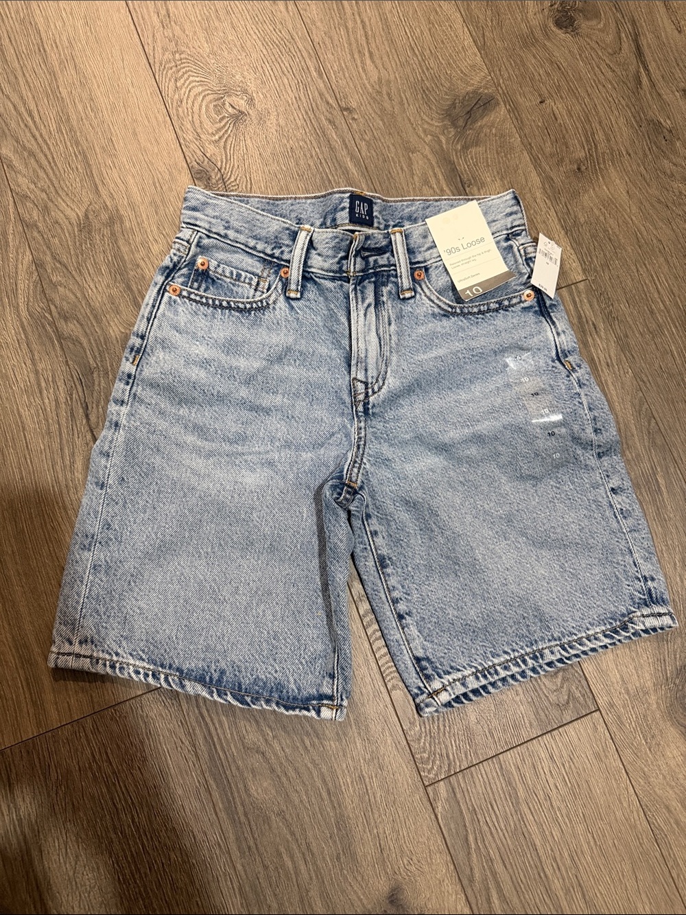 NEW: Kds GAP Light Wash 90s-Inspired Loose Denim Shorts